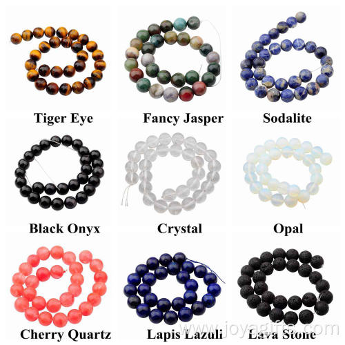 14MM Loose Natural Gemstone Crystal Round Beads